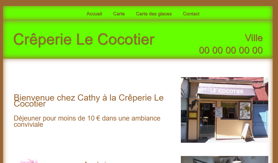 capture écran du site