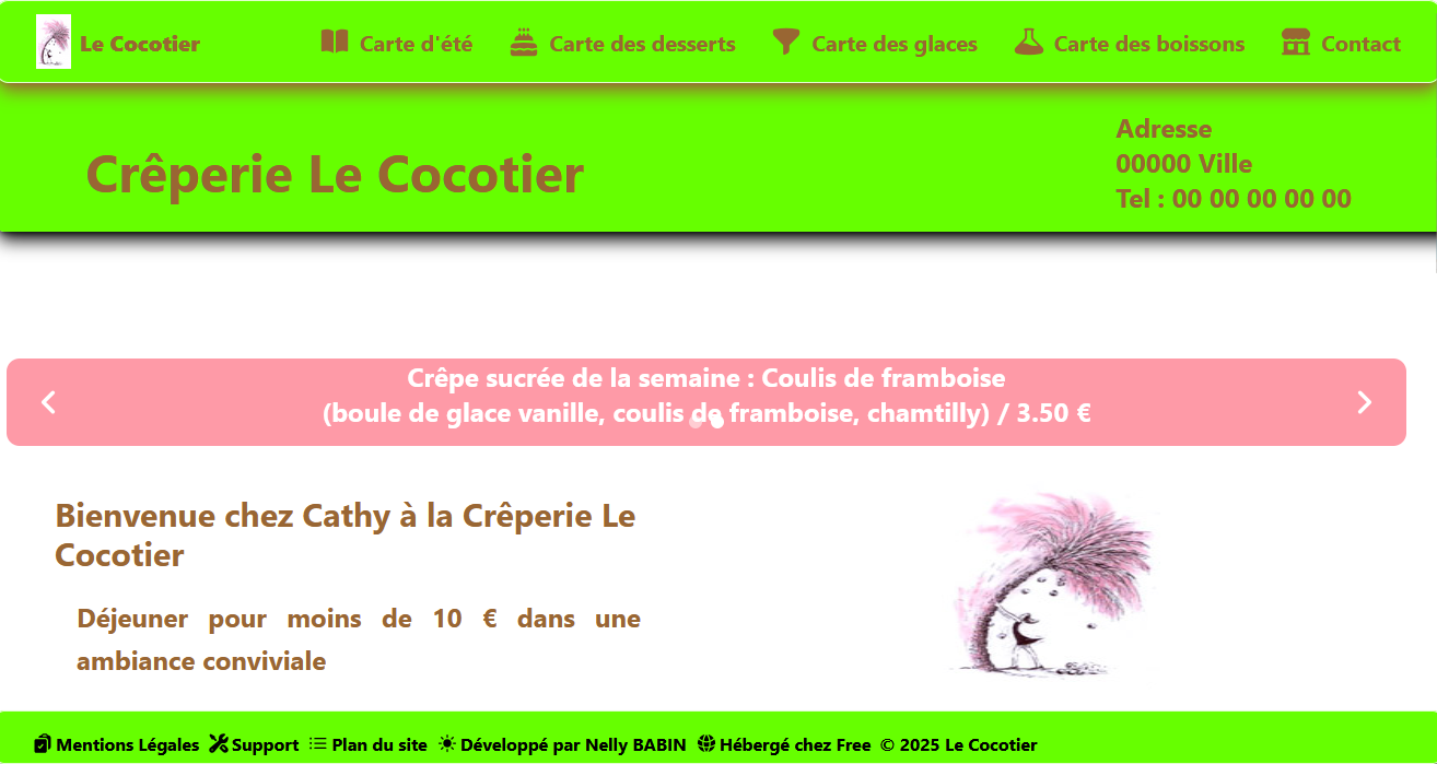 capture écran du site