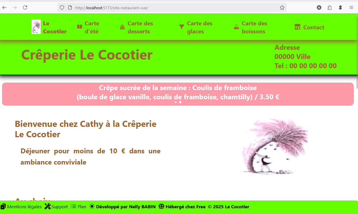 capture écran du site
