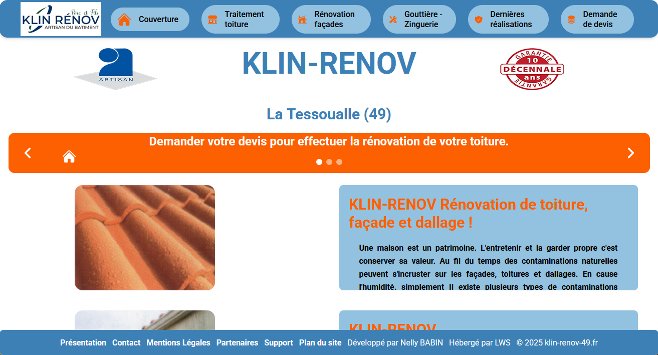 capture écran du site